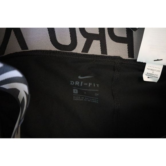 Nike Pro BV9264-010 Women's Sz Small Black Intertwist Tight Fit Training Tights - Picture 6 of 10
